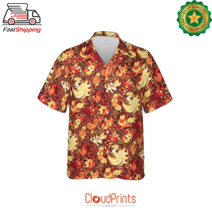 Pokemon Fire New Design 2023 Hawaiian Shirt